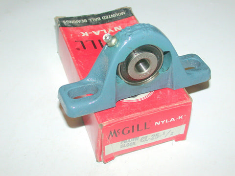 BRAND NEW IN BOX MCGILL NYLA-K PILLOW BLOCK BEARING CL-25-1/2 (2 AVAILABLE)