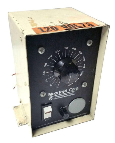 MOORFEED VARIABLE TRANSFORMER 0-140 VAC OUTPUT 115 VAC @ 10 A INPUT