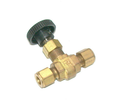 PARKER   HJR   RUN TEE 3/8  COMPRESSION FITTING NEEDLE VALVE