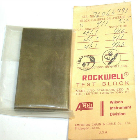 Wilson Rockwell Hardness Test Block B 41.1 – Surplus Select