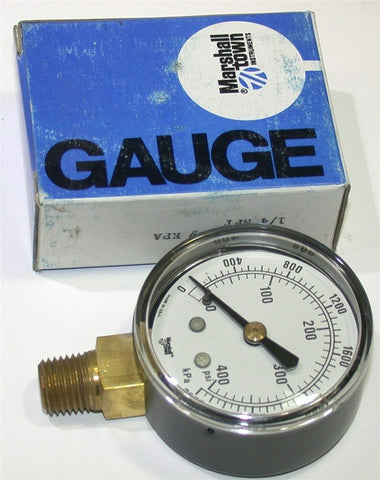 NEW MARSHALLTOWN 0-400psi 2800 kPa 1/4"NPT 2" PRESSURE GAUGE G14388 28 AVAILABLE