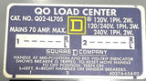 Square D QO2-4L70S Load Center Box 120/240V 1 Phase 3W 70A Max