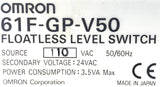 Omron 61F-GP-V50 Floatless Level Switch 3.5A Max 50-60Hz 24-110VAC