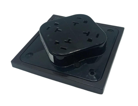 Hubbell D03984 Quad Outlet Surface Mount Receptacle 20A 125V