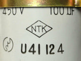 NTK U41124 CAPACITOR 450 VOLTS 100 UF (2 AVAILABLE)