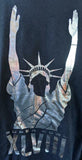 Nike Men's Super Bowl XLVIII Statue Of Liberty Field Goal Black Shirt Size L