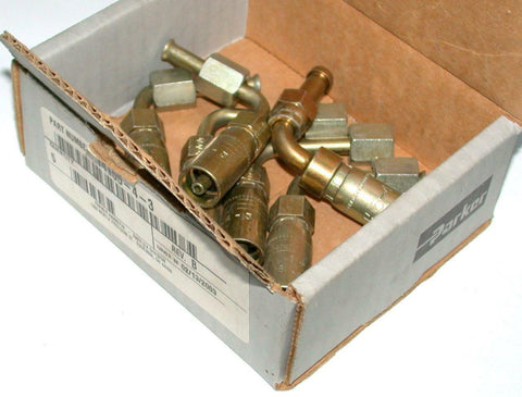 New Box of 6 Parker 14155-4-3 Hydraulic Elbow Fittings