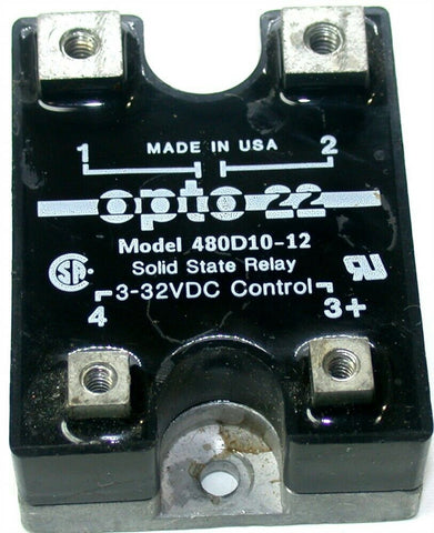 OPTO 22 SOLID STATE DC CONTROL RELAY MODEL 480D10-12