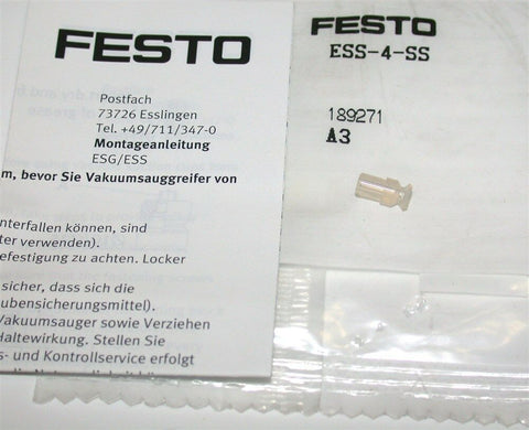 UP TO 9 NEW 189271 FESTO VACUUM CUPS ESS-4-SS