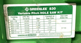 Greenlee 830 Variable Pitch Hole Saw Partial Kit