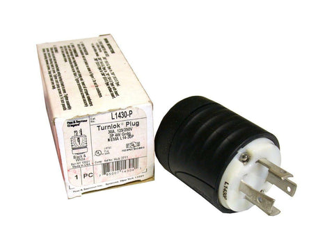 NEW PASS & SEYMOUR TURNLOK PLUG 30A 125/250V 3P 4W MODEL L1430-P