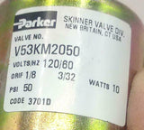 New Parker  V53KM2050  Solenoid Valve 120 VAC 1/4 NPT Made in USA