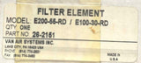 Van Air Systems 26-2151 Filter Elemnt E200-550RD / E100-30-RD