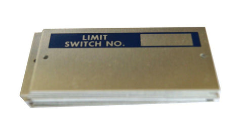 NEW LIMIT SWITCH NO. LEGEND PLATE 2.5" X 1.25" (LOTS OF 10)