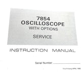 Tektronix 7854 Oscilloscope With Options Service Instruction Manual