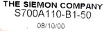 Siemon S700A110-B1-50 Prewired Wire Block 50-Pr 110-Block With Legs