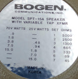 Bogen Communications SPT-15A Horn Style Loudspeaker 25-70W