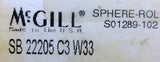 McGill SB 22205 C3 W33 Sphere-Rol Spherical Roller Bearing 25mm x 52mm x 18mm