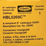 Hubbell HBL5269C Insulgrip Connector 2-Poles 125 Volts 15 Amps