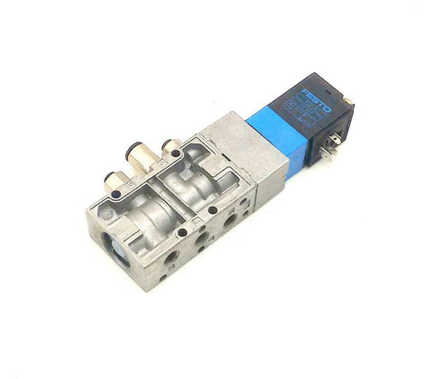 Festo  MVH-5-1/8-S  Pneumatic Solenoid Valve W/Air Fittings 1/8 NPT