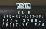 NIPPON CHEMI-CON CEB CAPACITOR 3200 UF 350 VOLTS BK0-NC-1043-H05 (2 AVAILABLE)