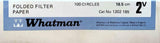 Whatman 2V 1202-185 Folded Filter Paper 18.5 CM 100 Circles