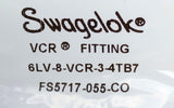 Swagelok 6LV-8-VCR-3-4TB7 1/2" VCR x 1/4" Tube Butt Weld Gland Fitting