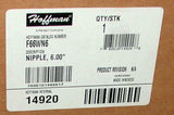 NIB New Hoffman  F66WN6  Wireway Nipple 6" X 6"