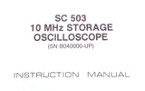 Tektronix SC 503 10 MHz Storage Oscilloscope Instruction Manual