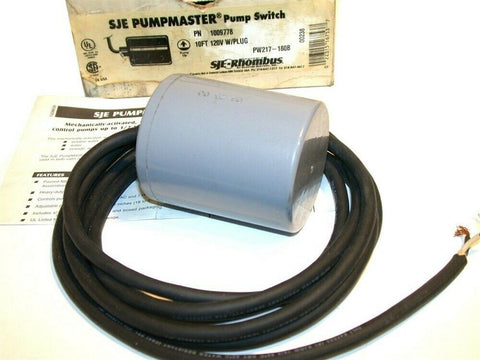 NEW SJE PUMPMASTER 120V PUMP SWITCH 1009778