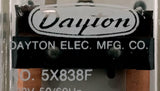 Dayton 5X838F 8-Pin General Purpose Relay 120V 50/60HZ 12A; Plug In Mount; 2PDT