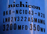 Nichicon BK0-NC1043-H20 Capacitor 3200MFD 350WV