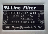 Nagano Japan Radio Co. LF210PEW-UL Line Filter 250 VAC 10 Amps