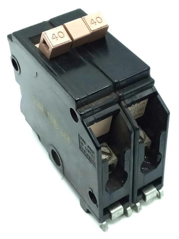 Cutler-Hammer CH240 2 Pole Circuit Breaker 40A 120/240VAC 1 PH Plug In ...