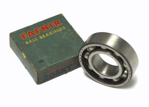 NEW FAFNIR 205KT DEEP GROOVE BALL BEARING 25 MM X 52 MM X 15.875 MM (2 AVAIL.)