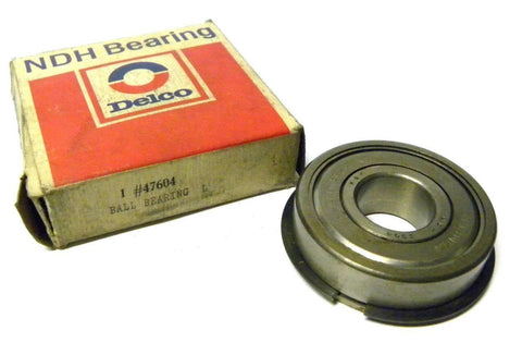 NEW NDH 47604 SHIELDED BALL BEARING W/ SNAP RING 20 MM X 52 MM X 15 MM (2 AVAIL)