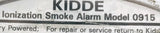 Kidde 0915 Ionization Smoke Alarm 9V Operated