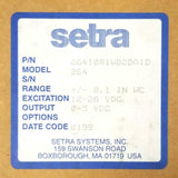 Setra 26410R1WB2DA1D Differential Pressure Transducer +/- 0.1" WC 12-28 VDC