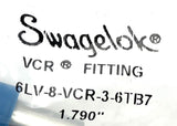 Swagelok 6LV-8-VCR-3-6TB7 3/8" Tube x 1/2" VCR SS Butt Weld Gland VCR Fitting