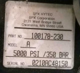 SPX HYTEC 100178-230 Hydraulic Pump 5000PSI 350 BAR W/ 9625 Pressure Switch