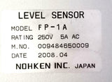 Nohken FP-1A Level Sensor 250 VAC 5 Amp