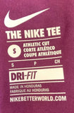 Nike Women's Dri-Fit Just Do It Graphic Pink Short Sleeve Shirt Size Small