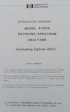 HP 4195A Network / Spectrum Analyzer Operation Manual