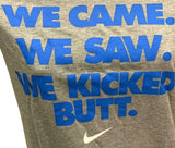 Nike Women's "We Came. We Saw. We Kicked Butt." Gray Shirt Short Sleeve T-Shirt