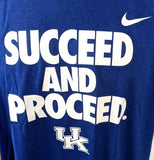 Nike Dri-Fit Men's NCAA University Of Kentucky Succeed And Proceed Blue Shirt