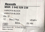 Rexroth 3842529329 Variofix Block 10 Count