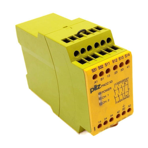 Pilz PNOZ X3 Safety Relay 230VAC 24VDC 3 N/O 1 N/C 50-60HZ