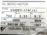 Yaskawa Electric USAREM-07AFJ11 AC Servo Motor 700W 5.3A