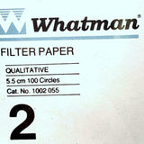 Whatman 2 1002-055 Qualitative Filter Paper 55 MM 100 Circles