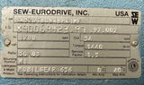 SEW Eurodrive 1.0 HP  DFT80N4BH61HF  3-Phase Motor and Gearbox 230/460V